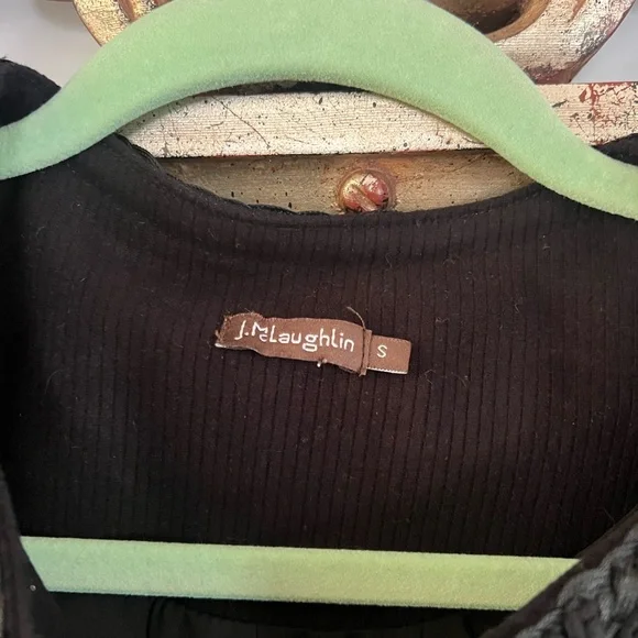 J. McLaughlin Black Tweed Blazer with Contrast Trim - Picture 3 of 3